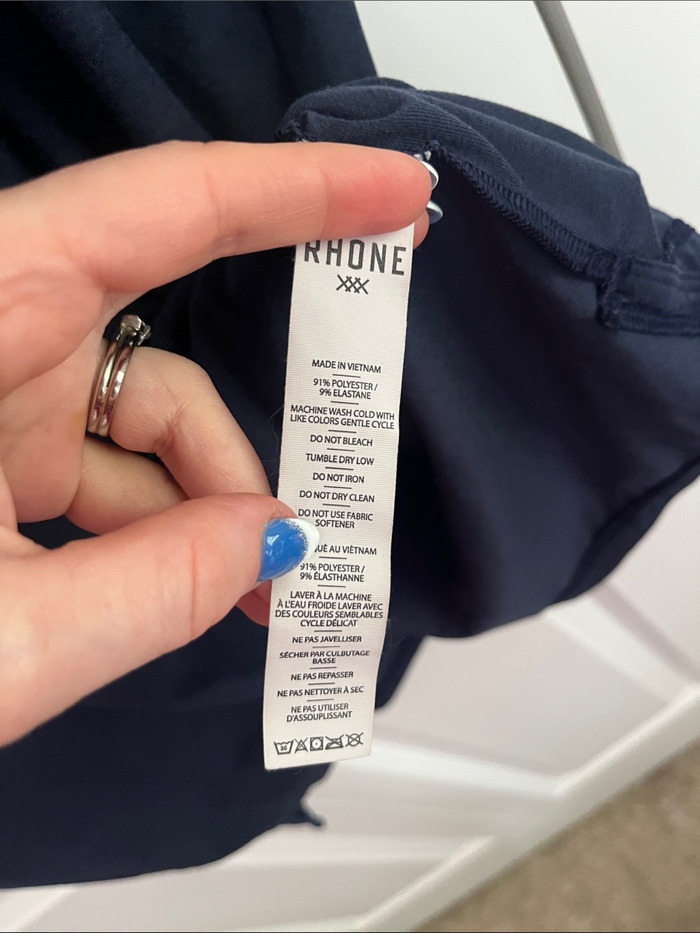 RHONE WFH Polo, Navy Size Medium - Picture 5 of 6